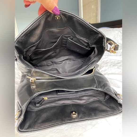 Never used black Coach bag. ~29 cm tall/ under 12 inches. - Picture 4 of 5